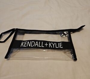 Kendall & Kylie Transparent Pouch with Black Accents
